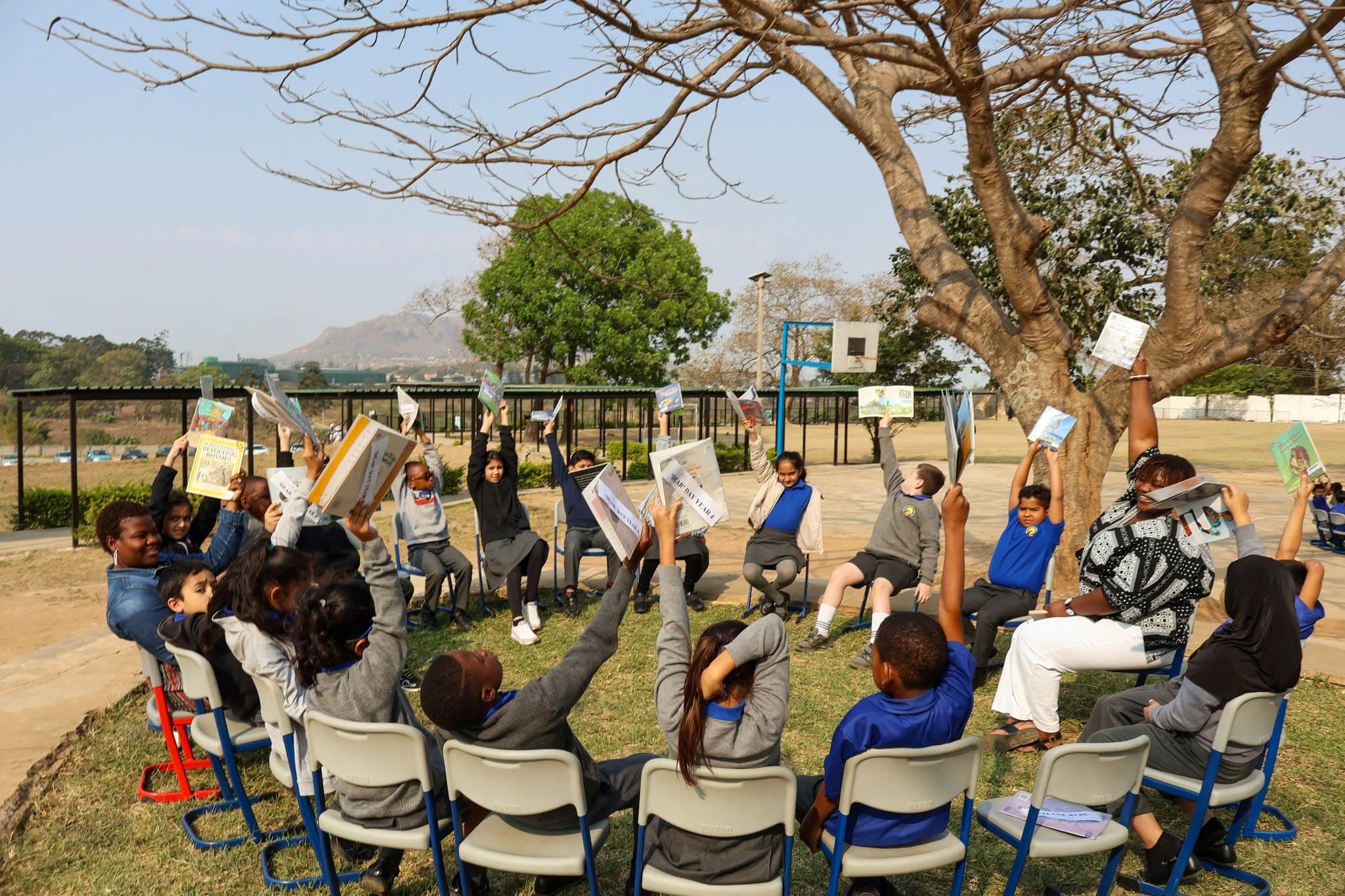 Learners enjoying school life at Mount View International Primary School